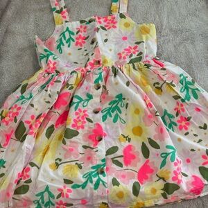 Cat & Jack Pink and Yellow Floral Dress